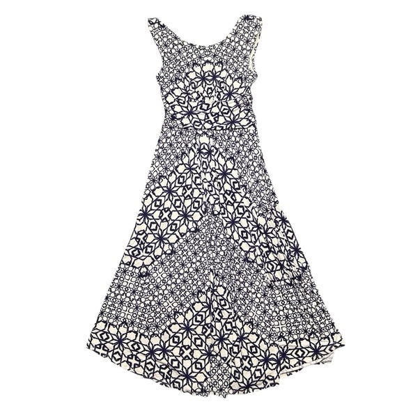 Anthropologie Maeve Mallorca Geometric Print Jersey Knit Maxi Dress Size XS - Picture 2 of 5